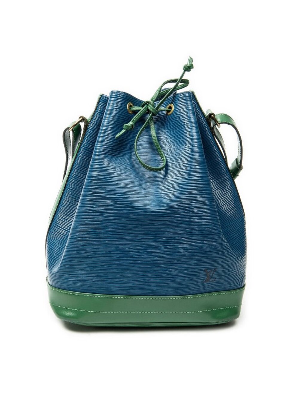 Louis Vuitton Noe Bicolor Blue Green Epi Bucket Bag